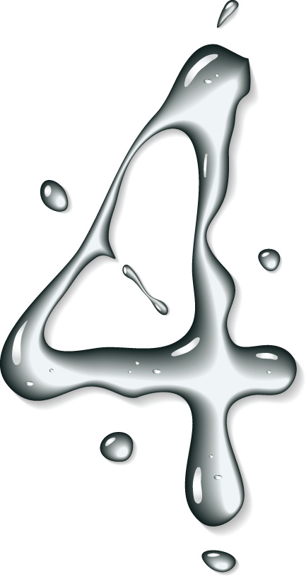 组数字水设计元素矢量图09