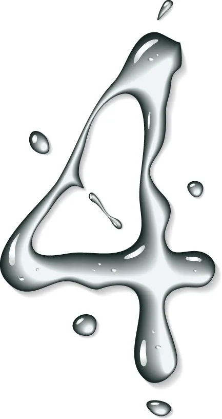 组数字水设计元素矢量图09