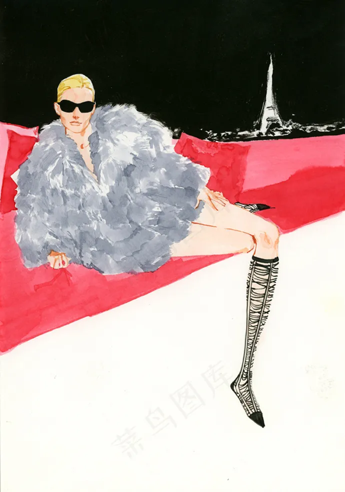 毛绒外套设计图