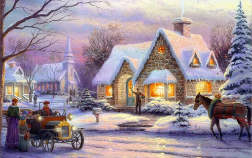 雪景装饰画图片 雪景装饰画图片