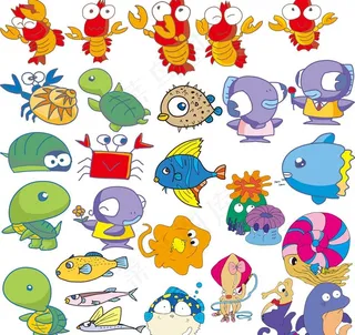 五颜六色的海洋生物