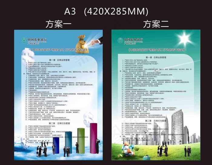 银行展板图片(285X420)cdr矢量模版下载