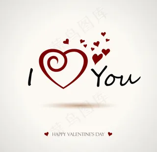 简洁情人节海报