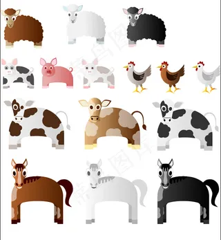 可爱羊矢量素材