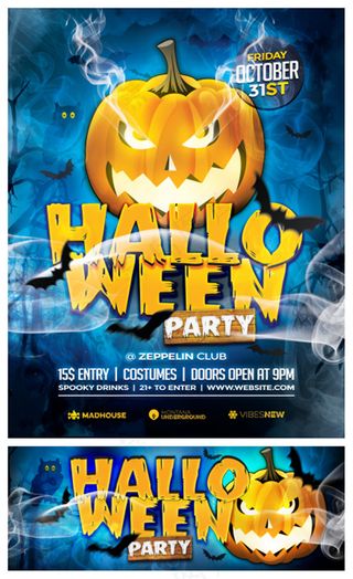 万圣节文字排版设计淘宝海报文字