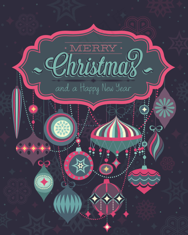 圣诞节海报设计矢量图