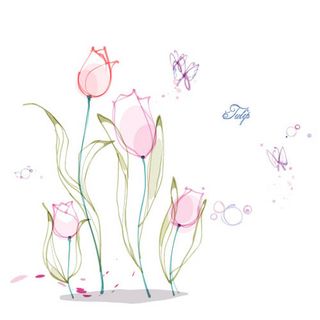 花朵植物藤蔓图案矢量图