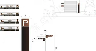 户外立式招牌导向标识图片