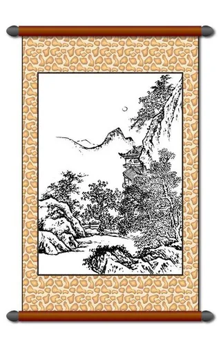 白描 风景画图片