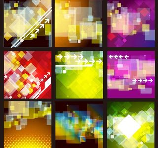 炫彩动感箭头方块星星背景图片