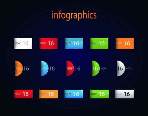 创造性的日历日期设计矢量素材2