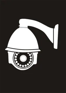 安防圆头摄像机矢量图