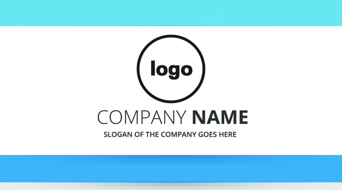 2017蓝色简洁公司商务名片psd