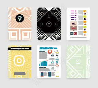 时尚个性DM单页设计矢量素材