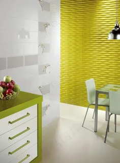 现代简约风格饭厅餐厅仿古砖瓷砖铺贴...