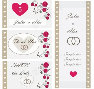 婚礼邀请卡图片