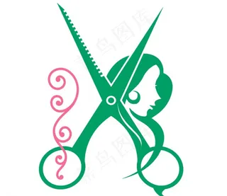 剪发理发门头logo设计图片