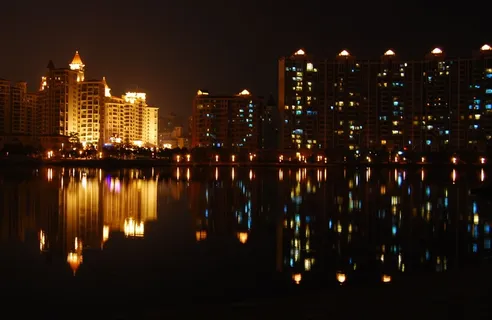 佛山禅城亚艺公园美丽夜景图片 佛山禅城亚艺公园美丽夜景图片