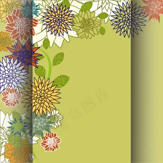 复古花卉背景矢量