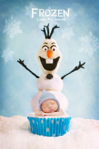雪人婴儿梦幻招贴海报