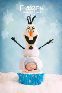 雪人婴儿梦幻招贴海报 雪人婴儿梦幻招贴海报