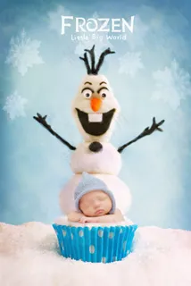 雪人婴儿梦幻招贴海报 雪人婴儿梦幻招贴海报