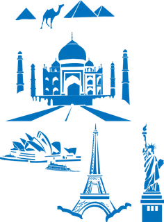 世界名胜，egipt巴黎悉尼纽约泰...