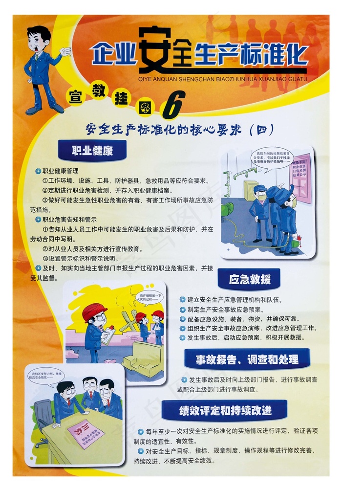 企业安全生产标准化挂图(2717X3898(DPI:300))psd模版下载