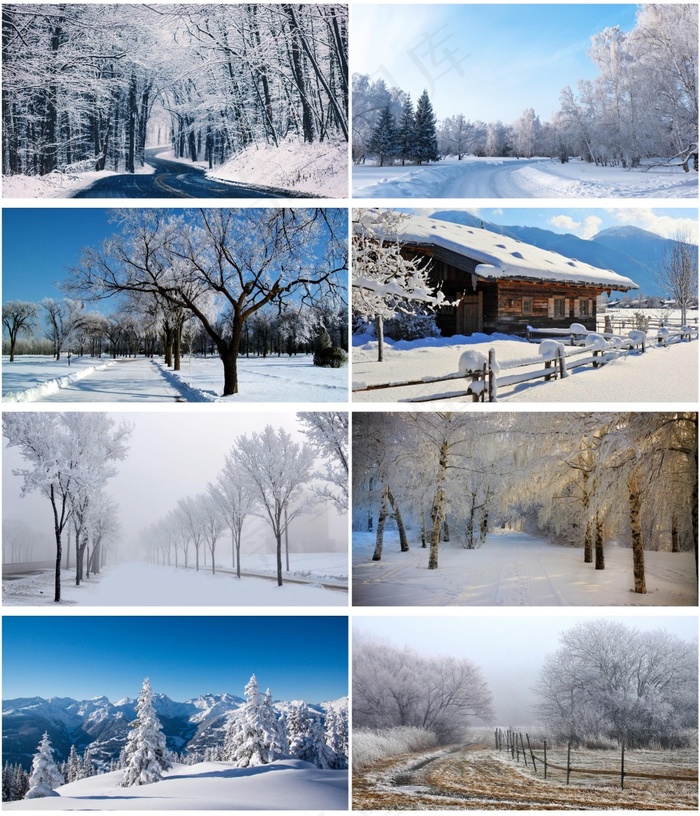 冬天雪景背景