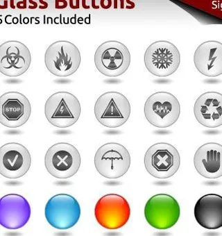 网站设计的矢量05玻璃按钮