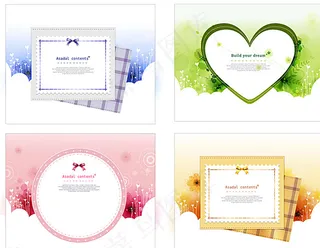心形方形圆形卡片设计图片