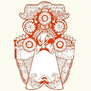 京剧人物剪纸 矢量CDR_83