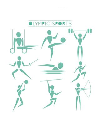 运动项目运动人物剪影