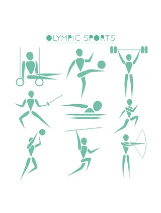 运动项目运动人物剪影