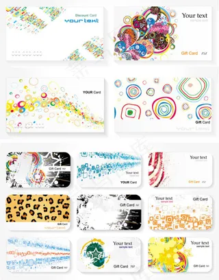 潮流卡片模板一 ——矢量...