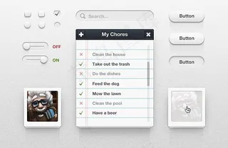 白色网页ui相关素材