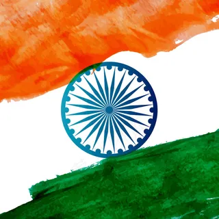 水彩风格的印度国旗背景