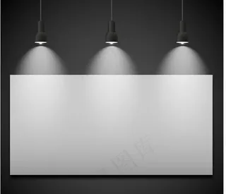 展板与聚光灯设计矢量素材