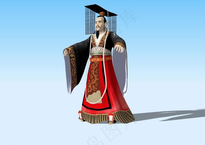 汉武大帝3D模型