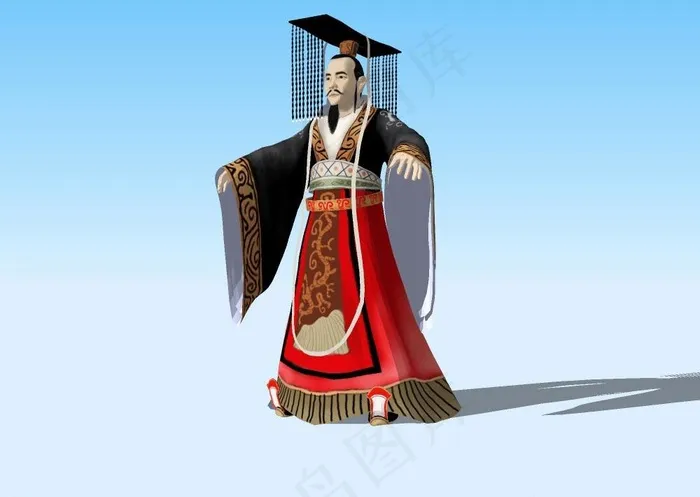 汉武大帝3D模型