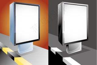 广告灯箱矢量素材广告牌模