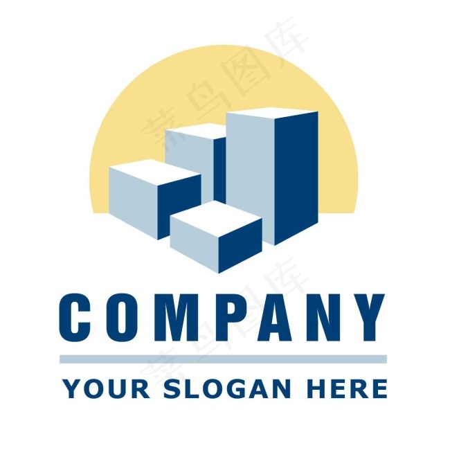 方块通用logo素材psd模版下载
