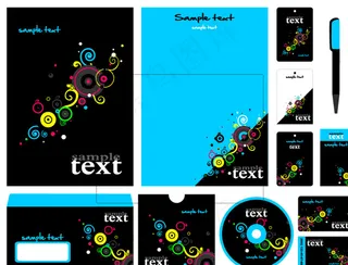 企业办公用品视觉识别系统 矢量图片