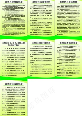 森林防火制度牌图片