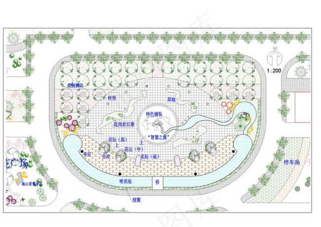 中心广场景观设计总平面图