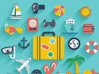 2017国庆黄金周旅游素材图标场景...