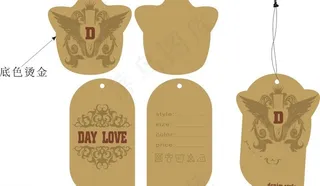 牛仔服装吊牌设计图图片