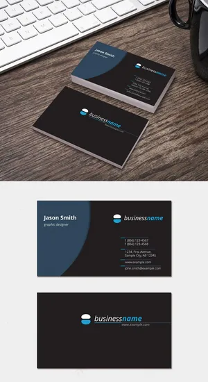 经典简约公司企业科技商务创意名片9...