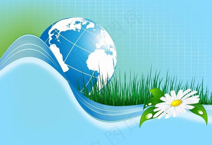 动感线条环保背景图片