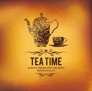 下午茶海报矢量素材